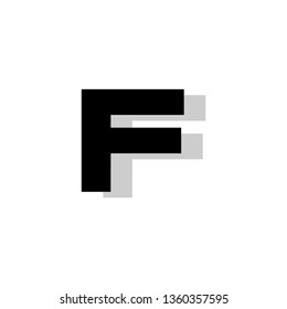 F Font logo. Modern design vector font for title, header, lettering. Corporate Vector abc technology typeface. 