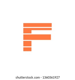 F Font logo. Modern design vector font for title, header, lettering. Corporate Vector abc technology typeface 