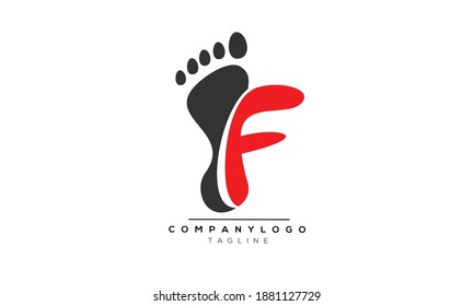 F FOOT-Symbol Monogramm Buchstaben Text Alphabet Logo Design