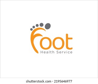 f foot logo designs simple modern for medical service and health clinic