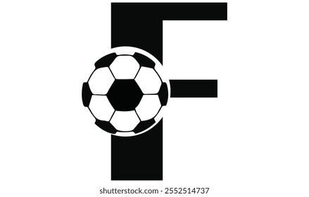 F football Letter logo template for your branding.