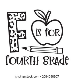 f is for fourth grade logo inspirational quotes typography lettering design