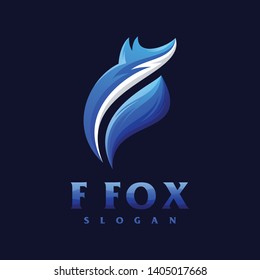 F Fox logo design ready to use
