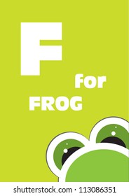 F for the Frog, alphabet for the children