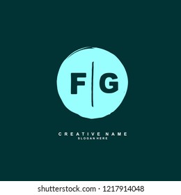 F G FG Initial logo template vector
