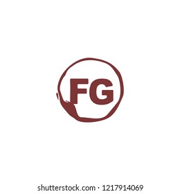 F G FG Initial logo template vector