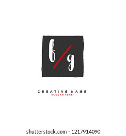 F G FG Initial logo template vector