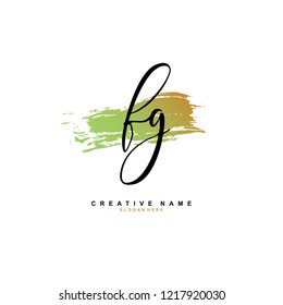 F G FG Initial logo template vector