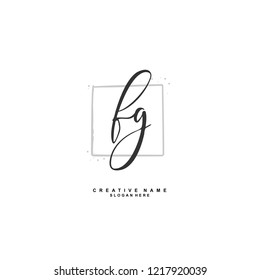 F G FG Initial logo template vector