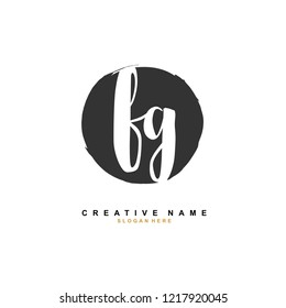F G FG Initial logo template vector