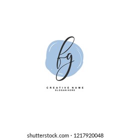 F G FG Initial logo template vector