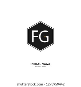 F G FG Initial logo letter with minimalist concept. Vector with scandinavian style logo.