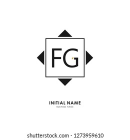 F G FG Initial logo letter with minimalist concept. Vector with scandinavian style logo.