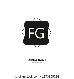 F G FG Initial logo letter with minimalist concept. Vector with scandinavian style logo.