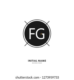 F G FG Initial logo letter with minimalist concept. Vector with scandinavian style logo.