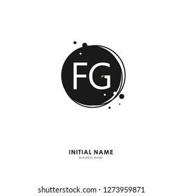 F G FG Initial logo letter with minimalist concept. Vector with scandinavian style logo.