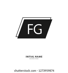 F G FG Initial logo letter with minimalist concept. Vector with scandinavian style logo.
