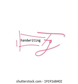 F g Fg initial logo handwriting template vector. isolated white background
