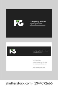F G letters Joint logo icon with business card vector template.