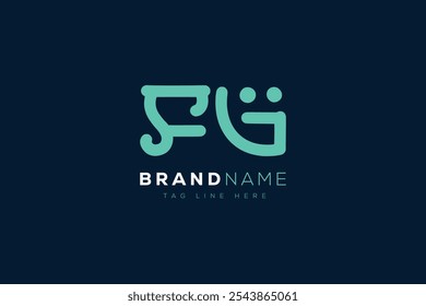 F- und G-Logo-Design. FG abstrakte Buchstaben Logo-Monogramm. Dieses Logo-Design ist der Prozess der Erstellung eines visuellen Symbols, das eine Marke, ein Unternehmen oder eine Einzelperson repräsentiert.