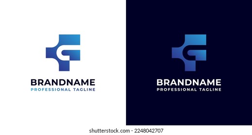 F or G Pixel Logo, suitable for any business related to Letters F, G and Pixel