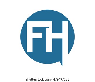 f and h circle initial letter rectangle typography typeface logotype alphabet font image vector icon