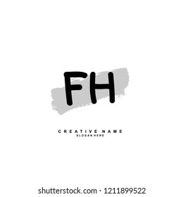 F H FH Initial abstract logo concept vector