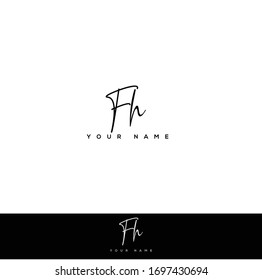  F H FH Initial letter handwriting and signature logo.	
