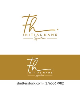 F H FH Initial letter handwriting and signature logo.