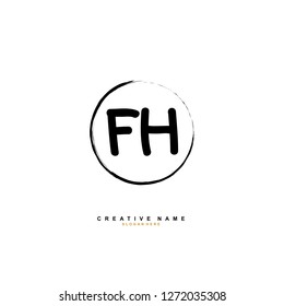 F H FH Initial logo template vector. Letter logo concept