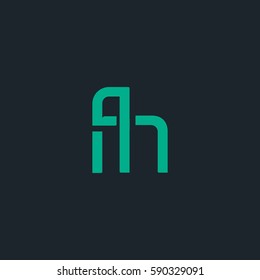 F and H Letter logo design vector element