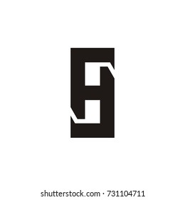F H or H F letter vector logo