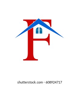 F home letter logo design