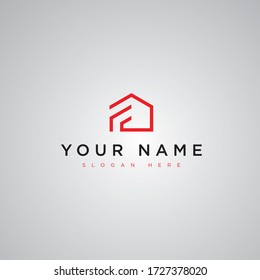 F y plantilla de diseño del logotipo del hogar
