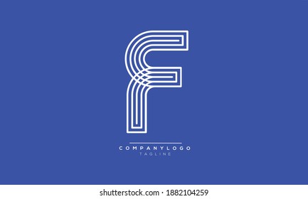 F-Symbol-Monogramm-Buchstabentext-Alphabet Logo-Design