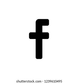 f icon vector on white background