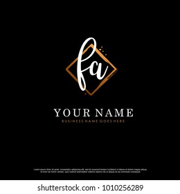 F A Initial abstract logo template vector