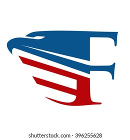 F initial and Eagle Logo