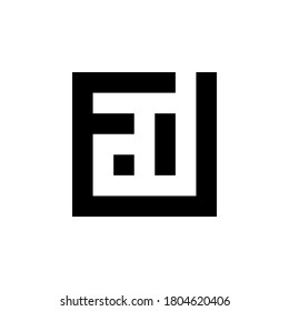 f initial graphic level logo design vector symbol idea creative