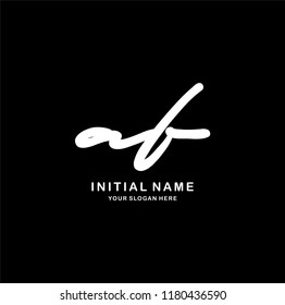 A F Initial handwriting logo