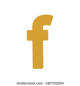f initial letter for business name with gold colour