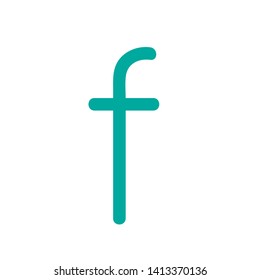 f initial letter for business name with green colour