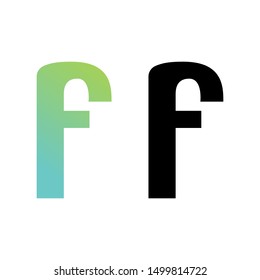 f initial letter for business name with gradient and black colour