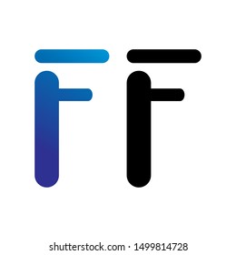 f initial letter for business name with gradient and black colour