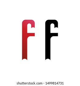 f initial letter for business name with gradient and black colour