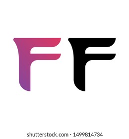 f initial letter for business name with gradient and black colour