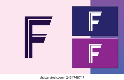F initial letter logo icon symbol vector graphic design modern minimalist temple 