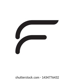F initial letter logo template vector icon design