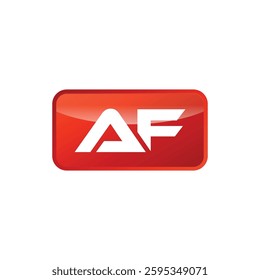 A F Initial Letter Rectangle Shape Logo Template