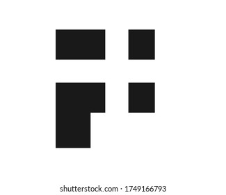 f diseño inicial de la letra del logotipo 
